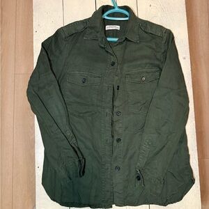 Zara Forest Green Denim Shirt